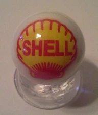 Shell Gasoline 1" Glass Logo Marble