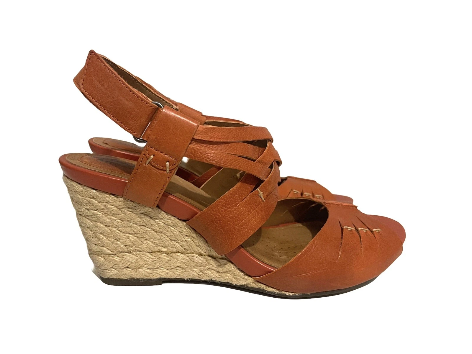 Sandali donna Clarks Artisan con cinturino Active Air KYNA SMART zeppa taglia 8 arancione