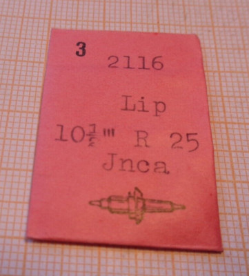 Vintage Watch Part 3 Unruhwelle für Lip  Kaliber 10 1/2 ´´´ R 25 DCN 3594