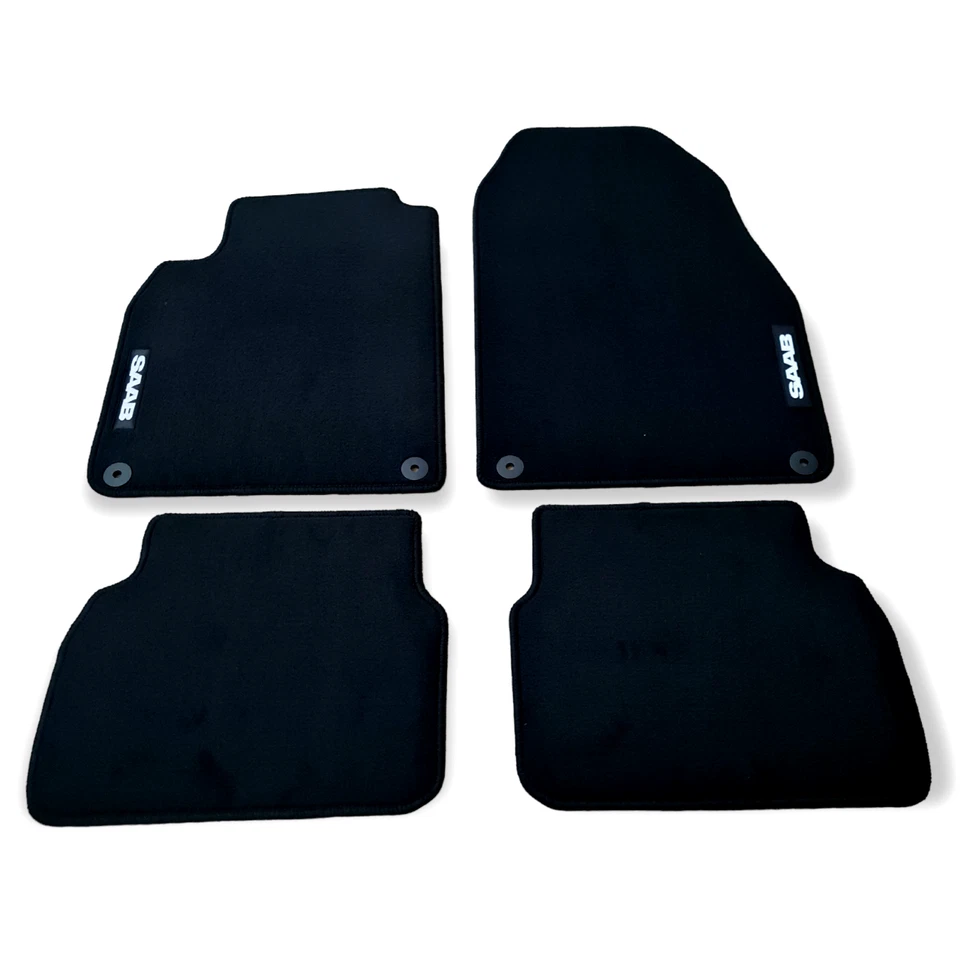 Alfombrillas de terciopelo para coche SAAB 9-3 impermeables negras alfombras forros automáticos nuevas Foto 4 de 4