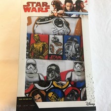 5 pairs Boy's Size 6 Disney STAR WARS Briefs Underpants New In Package