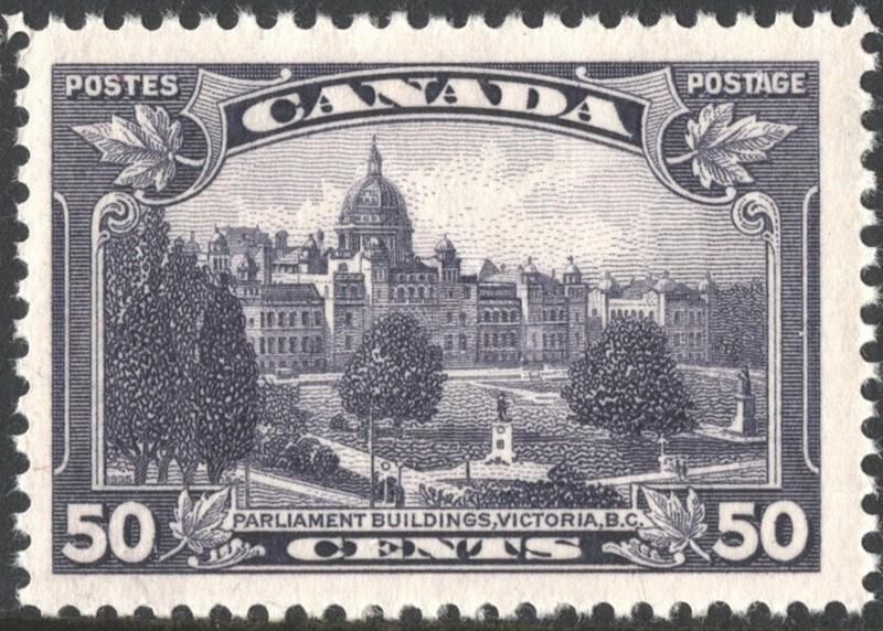Canada SC#226 50¢ Parliament Buildings, Victoria, B. C. (1935) MNH