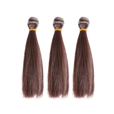 EXCEART Puppen Perücke - Lockiges Kunsthaar | 19cm Für Puppen Basteln