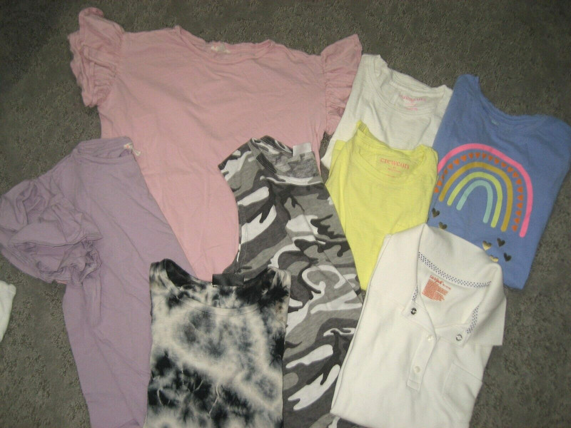 lot girls 14-16 Crewcuts Cat & Jack short sleeve tops Lucy shirts summer