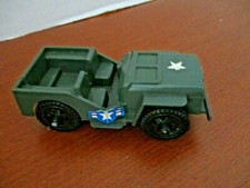 Vintage TIM-MEE TOYS Green MILITARY JEEP CAR