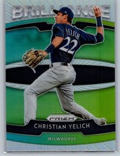 2020 panini prizm baseball christian yelich brilliance silver prizm #B-6