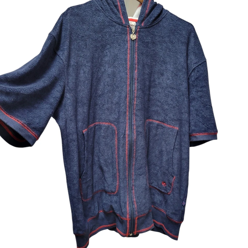 Moletom com capuz masculino Phat Farm manga curta zíper completo tamanho 2XL. Excelente estado. - Imagem 4 de 4