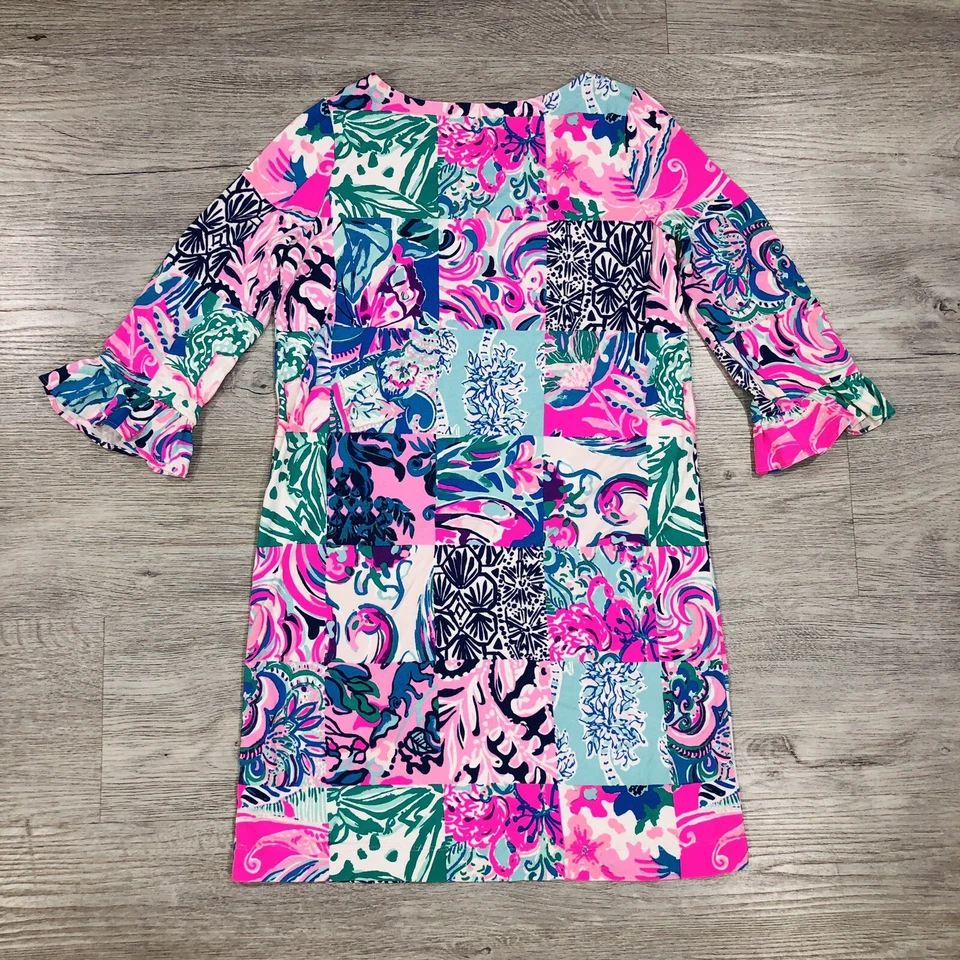 Vestido Lilly Pulitzer Niñas UPF 50+ Sophie Parche a Parche Talla XL Foto 3 de 4
