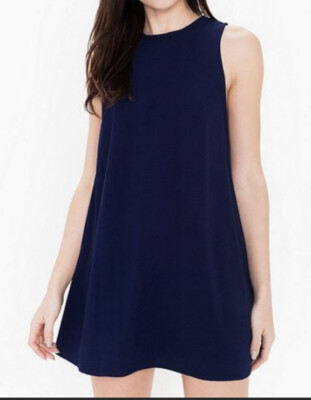american apparel blue dress American Apparel Deep V Plunge Neck Winter