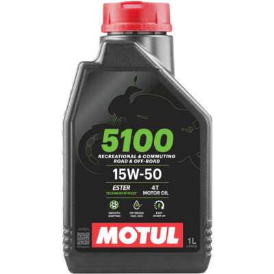 Motul 5100 4T 15W-50 Motoröl 1 Liter 4 Takt Motorrad Öl ESTER JASO MA2