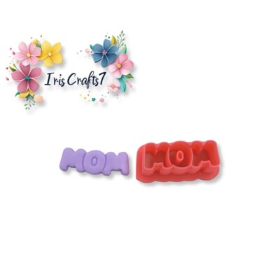 Mama Text Ohrringe Polymer Clay Cutter | 3D-gedrucktes Tonwerkzeug | IrisCrafts7 UK
