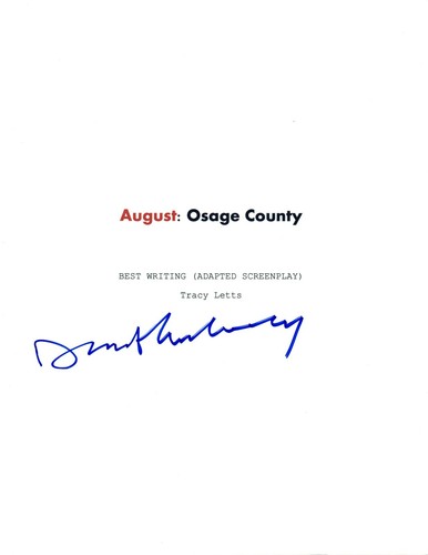 Dermot Mulroney Signed Autographed AUGUST OSAGE COUNTY Movie Script COA VD - 第 1/1 張圖片