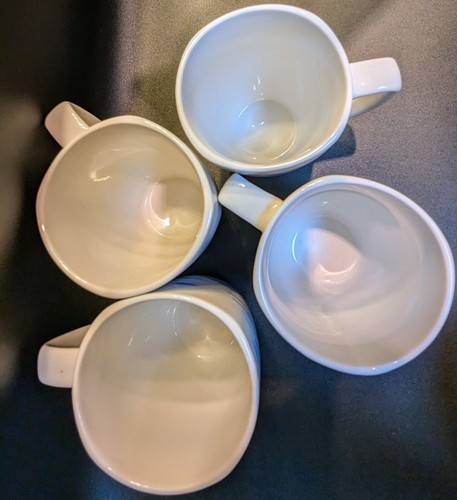 Designer Corelle Square BLUE DIAMONDS Coordinates Set of 4 Porcelain Coffee Mugs - Picture 3 of 7