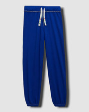  76 Flowers By Zoe Kids Girls Blue Contrast-Stitch Sweatpants Size L