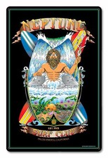 NEPTUNE SURF CLUB EST 1962 PALOS VERDES CA HEAVY DUTY USA MADE METAL ADV SIGN