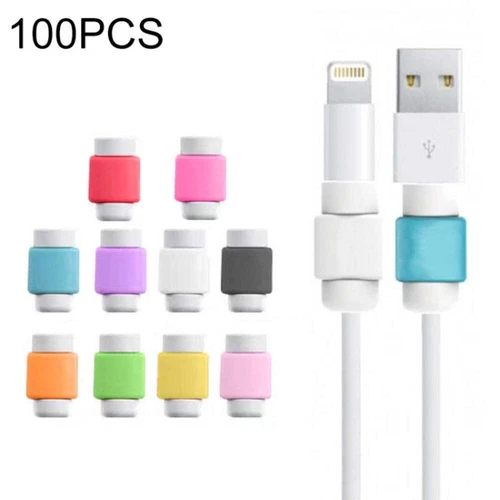 100 PCS Headphone Wire Data Cable Protection Cover Winder Cord Wrap Organizer, R