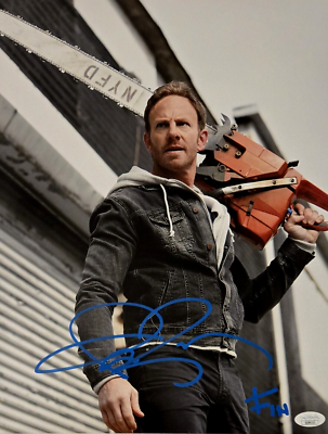 Ian Ziering Autograph Photo Sharknado Fin Shepard Signed 11x14 JSA