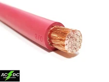 WELDING CABLE 3/0 RED PER FOOT BATTERY LEADS USA NEW Gauge Copper AWG 600V SAE