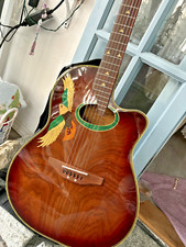 Copley Electric Koa Acoustic Guitar Gig Bag Strap Pre Amp