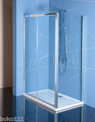 Duschtür mit Seitenwand, Echtglas,9 Varianten von 70cm - 120cm, 190cm hoch