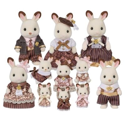Sylvanian Families Chocolate Rabbit Family Anniversary Set Calico