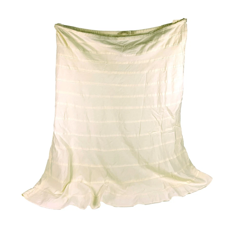 Maxi Falda Soft Surroundings Terah Talla 3X Antigua Mezcla de Lino Blanco Línea A Niveles Foto 2 de 4