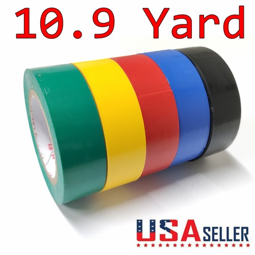 Multi Colored Electrical Tape 0.7" Wide 32 Feet 10 Meters Per roll (5 Pack) - Picture 6 of 14