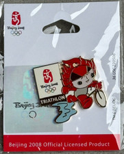 2008 Beijing Olympic Pin Triathlon Mascot Pin
