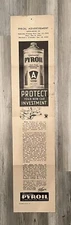 Vintage 1934 Pyroil Oil Advertising Sign Poster Evening Post Maclean’s Canada