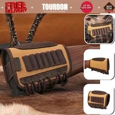 Tourbon Canvas Rifle Ammo Pouch Range Shooting Cheek Rest Gun Buttstock Cover