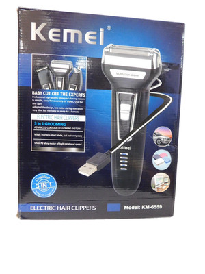 Kemei 3 N 1 Grooming USB Charging Hair Clippers-KM-6559