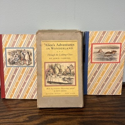 Alice s Adventures In Wonderland Through The Looking Glass Set Vintage