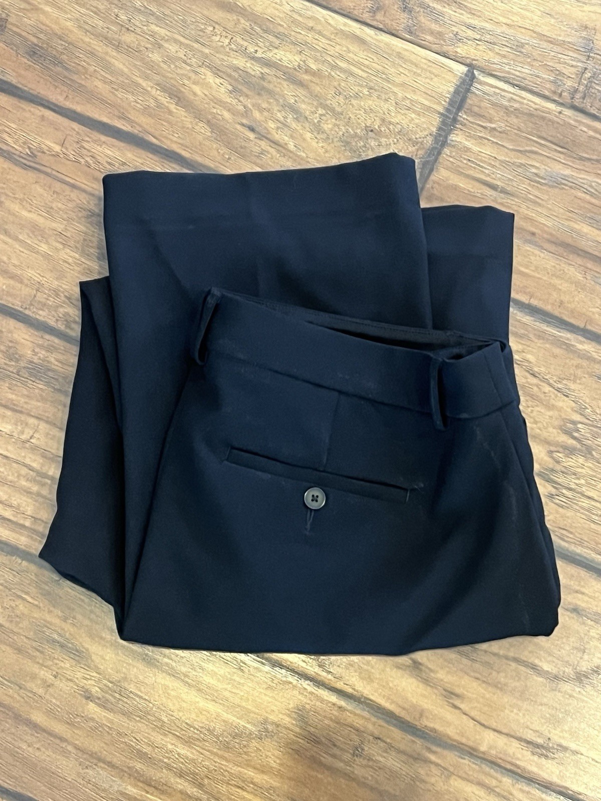 Express Flat Front Solid Black Dress Pants Straig… - image 4