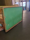 Vintage MARX Bar-M-Ranch Tin Litho Cowboy Log Cabin Dollhouse Metal Toy House — photo 9