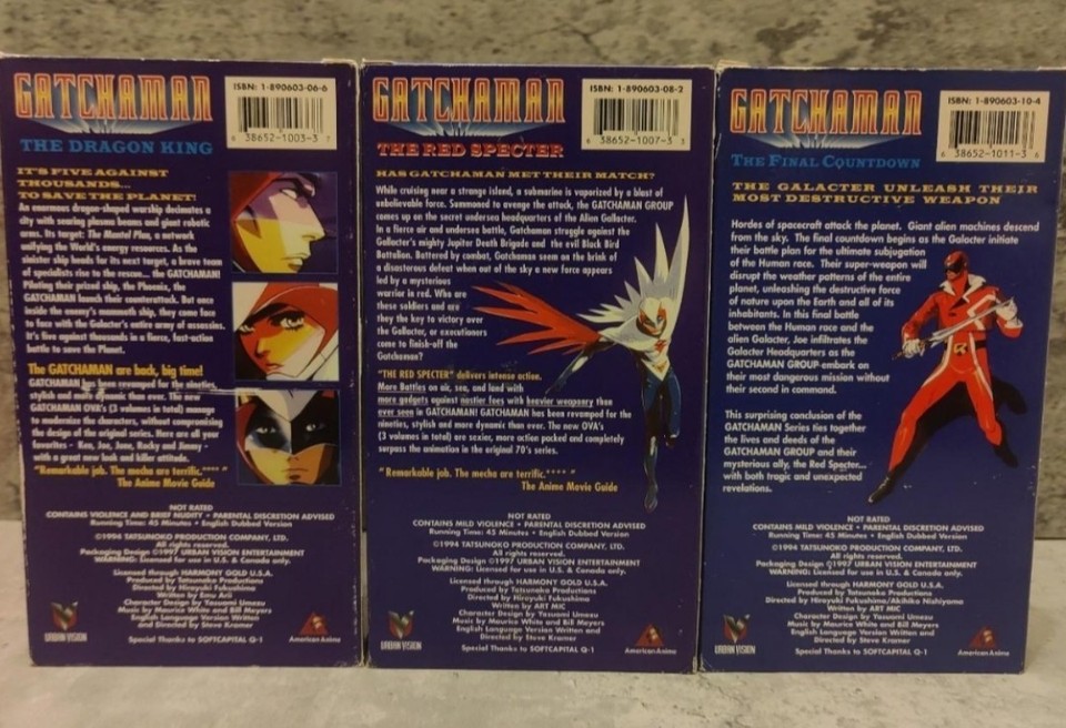 Lot Robots Force G (Gatchaman) – Popy – Piemer GA-G2 Et G1-G2-G4-G5 (occasion)