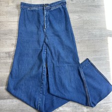 Vintage 70s High Rise Bell Bottom FeelinFit Brand Women  s Jeans As Is 29x34