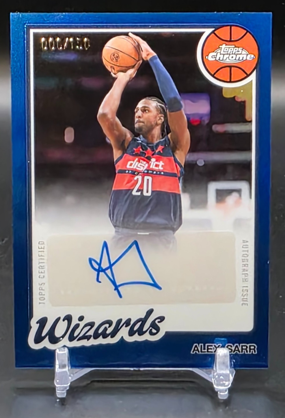 2025-26 TOPPS CHROME UPDATE-Alex Sarr #80TBA-AS 1980-81 True Blue AUTO /150