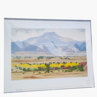 Georgia OKeeffe Pedernal 1940s Art Print Desert Flat Top Mountain Ghost Ranch