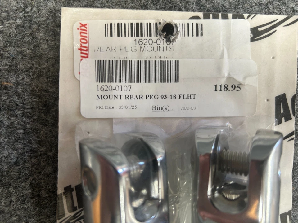 Accutronix Rear Footpeg Mount - Chrome - FLHT '93+ 1620-0107 - Image 2 of 2