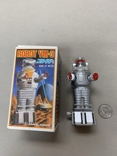 Lost In Space Robot YM-3 Wind Up Toy Robot 4.5" Japan Masudaya 1985 Vintage