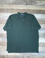 Polo by Ralph Lauren Men's Short Sleeve Polo Shirt Green XL 100 Cotton Preppy