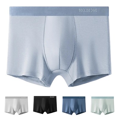 Weiche Baumwolle Herren Trunks Unterwäsche mit atmungsaktivem U Konvex Beutel Design