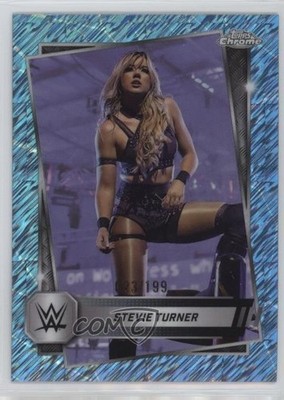 2025 Topps Chrome WWE Aqua Shimmer Refractor 23/199 Stevie Turner #20 1i5d