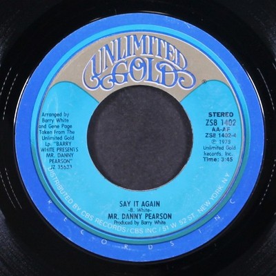 MR. DANNY PEARSON say it again / honey please, can't you see Single 7'' 45 RPM