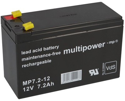 AGM BLEI AKKU 12V 7,2Ah kompatibel FM1270 12V 7Ah 20HR MP 4,8mm