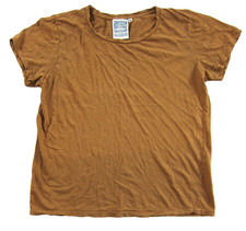 Jungmaven Hemp Organic Cotton Brown Round Neck Short Sleeve T-Shirt Woman XL