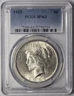 1923-P Peace Silver Dollar $1 - PCGS MS63 - Very Nice Uncirculated Example!