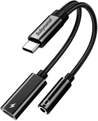 USB to 3.5mm Headphone and Charger Adapter,2 in-1 USB PD 3.0 Charging Port to...