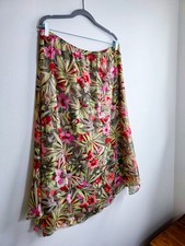 Vintage Sag Harbor Floral Midi Skirt Women's 16 Summer Beachy Vacation