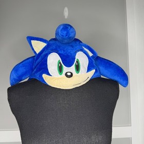 Sonic the Hedgehog Plush Costume Jumpsuit | Kids XS Hooded Character Outfit EUC